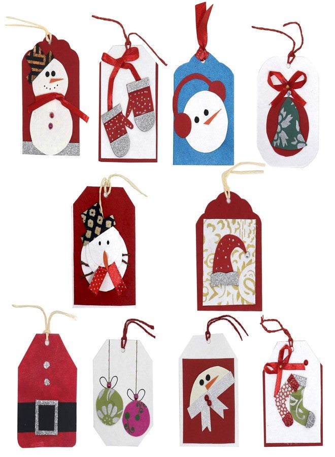 SURPRISE SOMEONE Christmas Theme Hand Made Gift Tags (Set of 10)- Size 3”x4” - Image 1